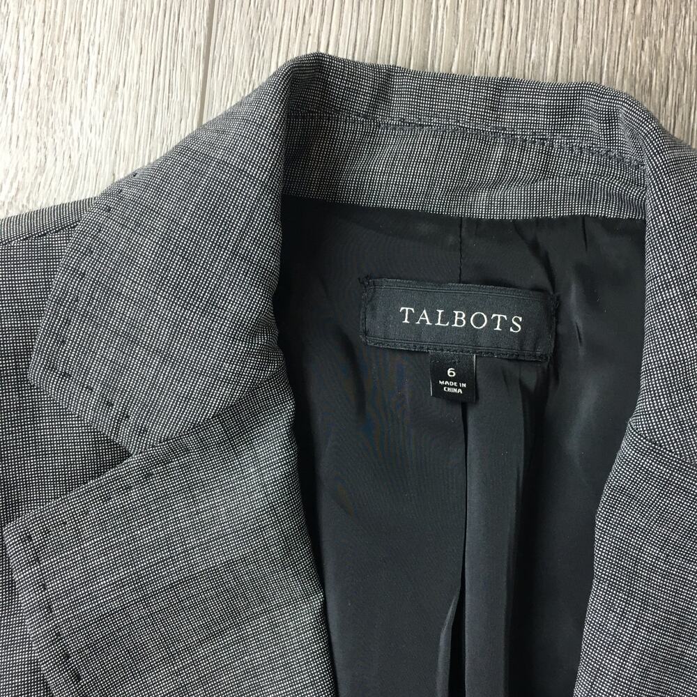 Talbots One Button Lined Notch Flap Pockets Wool … - image 2